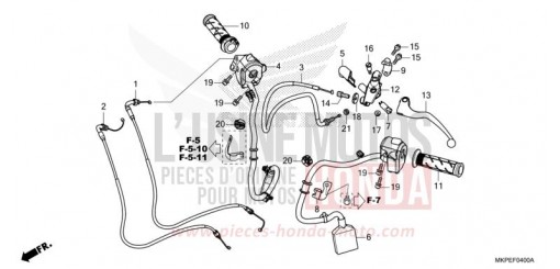 LEVA MANUBRIO/INTERRUTTORE/CAVO CB500FAM di 2021